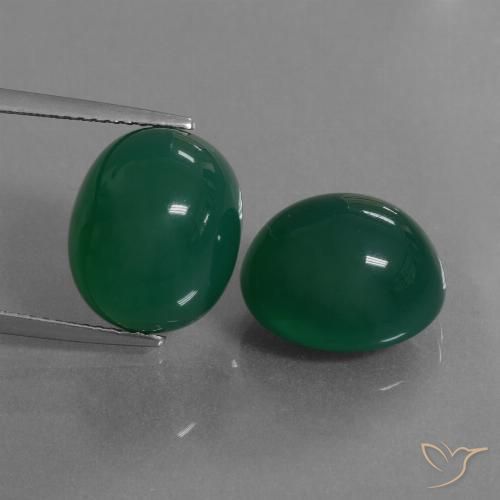 17.12ctw Natural Green Agate, Oval, Translucent