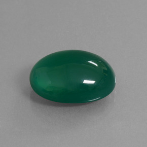 7.02 ct Green Agate Stone, Natural Agate in Oval Cabochon Shape for Sale
