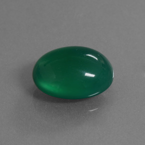 6.27 ct Green Agate Stone, Natural Agate in Oval Cabochon Shape for Sale