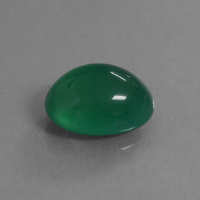 5.72 ct Green Agate Stone, Natural Agate in Oval Cabochon Shape for Sale