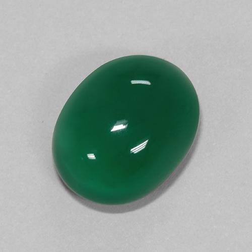 Желтовато-зеленый Агат Камень - 6.7ct Овал Кабошон (ID: 445152)