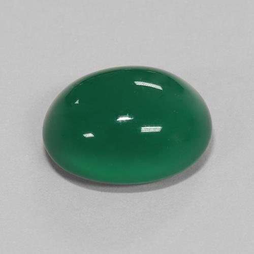 6.67 ct Green Agate Stone, Natural Agate in Oval Cabochon Shape for Sale