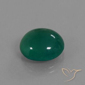 7.52 ct Green Agate Stone, Natural Agate in Oval Cabochon Shape for Sale