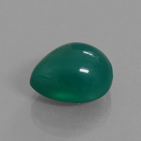 8.02 ct Green Agate Stone, Natural Agate in Pear Cabochon Shape for Sale