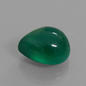 8.45 ct Green Agate Stone, Natural Agate in Pear Cabochon Shape for Sale