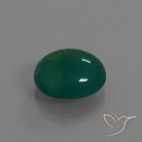 8.13 ct Green Agate Stone, Natural Agate in Oval Cabochon Shape for Sale