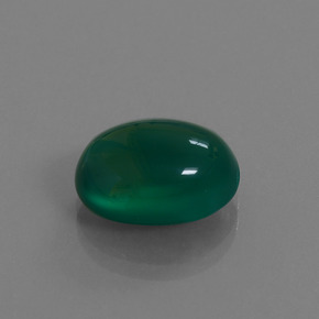7.42 ct Green Agate Stone, Natural Agate in Oval Cabochon Shape for Sale
