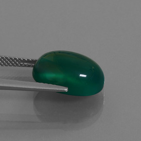 Agate Gemstone in 14.3 x 10.5 mm Size for Sale, Agate Stone in Green Color
