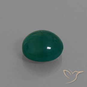 7.80 ct Green Agate Stone, Natural Agate in Oval Cabochon Shape for Sale