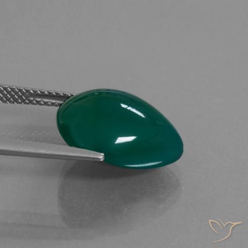 Agate Gemstone in 14.6 x 12.5 mm Size for Sale, Agate Stone in Green Color