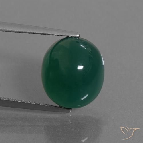 8.19ct Natural Green Agate, Oval, Translucent