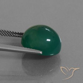 Agate Gemstone in 13 x 11 mm (calibrated) Size for Sale, Agate Stone in Green Color
