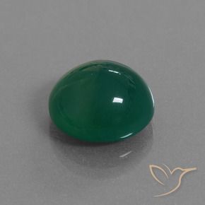 8.27 ct Green Agate Stone, Natural Agate in Oval Cabochon Shape for Sale