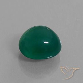 9.19 ct Green Agate Stone, Natural Agate in Oval Cabochon Shape for Sale