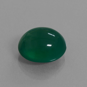 9.18 ct Green Agate Stone, Natural Agate in Oval Cabochon Shape for Sale