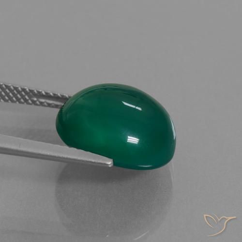 Agate Gemstone in 13 x 13 mm (calibrated) Size for Sale, Agate Stone in Green Color