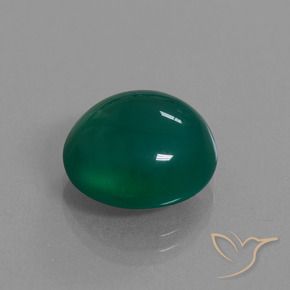 8.59 ct Green Agate Stone, Natural Agate in Oval Cabochon Shape for Sale