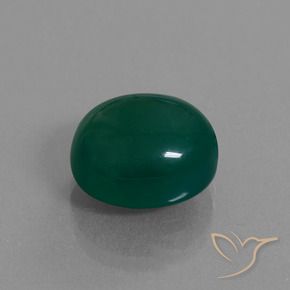 8.38 ct Green Agate Stone, Natural Agate in Oval Cabochon Shape for Sale