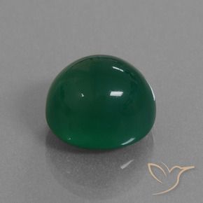 8.78 ct Green Agate Stone, Natural Agate in Oval Cabochon Shape for Sale