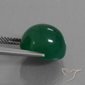 Agate Gemstone in 13 x 11 mm (calibrated) Size for Sale, Agate Stone in Yellowish Green Color