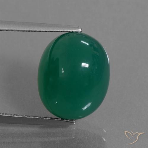 8.50ct Natural Green Agate, Oval, Translucent