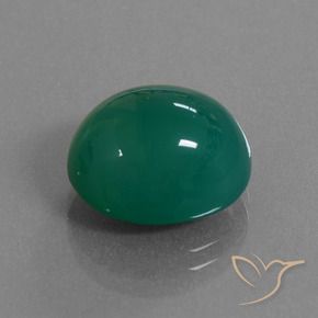 8.50 ct Green Agate Stone, Natural Agate in Oval Cabochon Shape for Sale