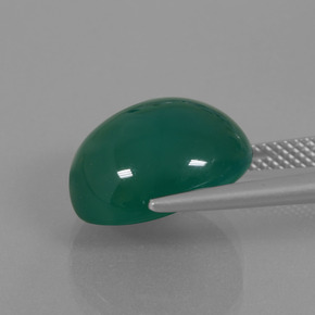 Agate Gemstone in 14.3 x 12.6 mm Size for Sale, Agate Stone in Green Color