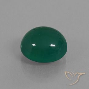 7.87 ct Green Agate Stone, Natural Agate in Oval Cabochon Shape for Sale