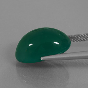 Agate Gemstone in 16.4 x 11.2 mm Size for Sale, Agate Stone in Green Color