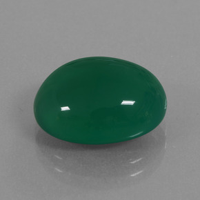 7.34 ct Green Agate Stone, Natural Agate in Oval Cabochon Shape for Sale