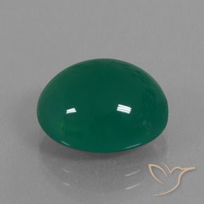 7.92 ct Green Agate Stone, Natural Agate in Oval Cabochon Shape for Sale