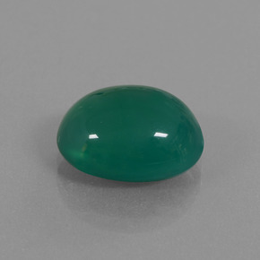 6.88 ct Green Agate Stone, Natural Agate in Oval Cabochon Shape for Sale