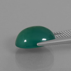 Agate Gemstone in 13.7 x 11 mm Size for Sale, Agate Stone in Green Color