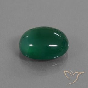 7.32 ct Green Agate Stone, Natural Agate in Oval Cabochon Shape for Sale