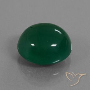 11.22 ct Green Agate Stone, Natural Agate in Oval Cabochon Shape for Sale