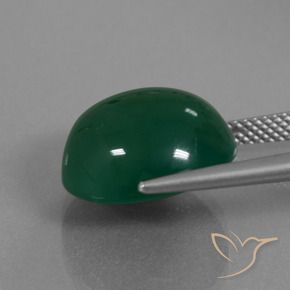 Agate Gemstone in 14.6 x 13.7 mm Size for Sale, Agate Stone in Yellowish Green Color