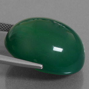 Agate Gemstone in 22.7 x 18.4 mm Size for Sale, Agate Stone in Green Color