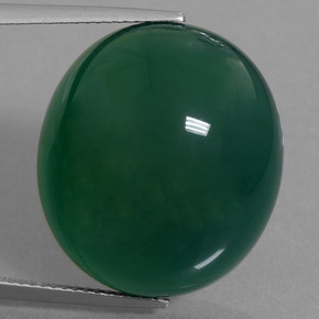 Pine Green Agate Gem - 30.8ct Oval Cabochon (ID: 456830)