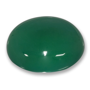 73.25 ct Green Agate Stone, Natural Agate in Oval Cabochon Shape for Sale