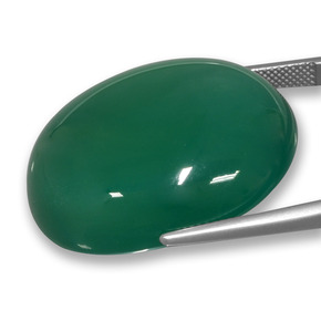 Agate Gemstone in 31.3 x 28.7 mm Size for Sale, Agate Stone in Yellowish Green Color