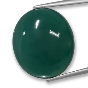 Cool Green Agata Gem - 42.6ct Ovale cabochon (ID: 457778)