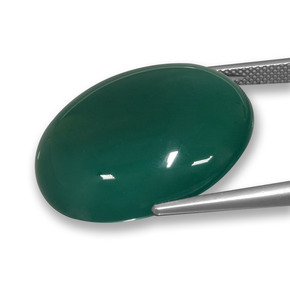 Agate Gemstone in 26.6 x 23.2 mm Size for Sale, Agate Stone in Cool Green Color