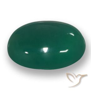 53.13 ct Green Agate Stone, Natural Agate in Oval Cabochon Shape for Sale