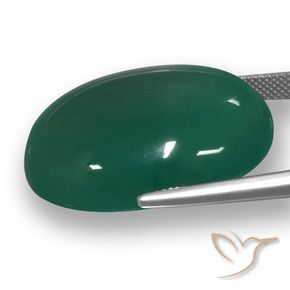 Agate Gemstone in 30 x 22 mm (calibrated) Size for Sale, Agate Stone in Green Color