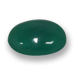 37.57 ct Green Agate Stone, Natural Agate in Oval Cabochon Shape for Sale