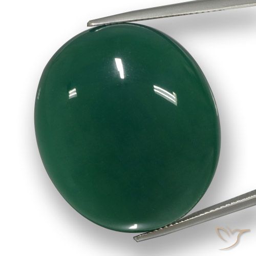 66.48ct Natural Medium Green Agate, Oval, Translucent