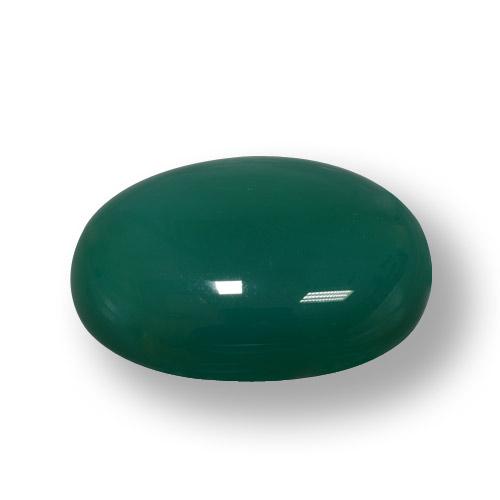 78.98 ct Green Agate Stone, Natural Agate in Oval Cabochon Shape for Sale