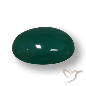 56.95 ct Green Agate Stone, Natural Agate in Oval Cabochon Shape for Sale