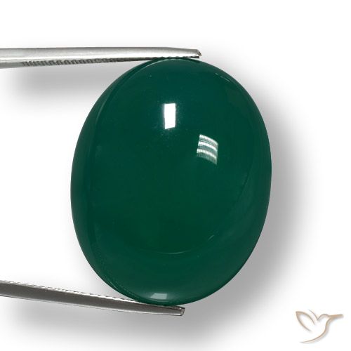 48.61ct Natural Cool Green Agate, Oval, Translucent