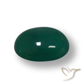 48.61 ct Green Agate Stone, Natural Agate in Oval Cabochon Shape for Sale